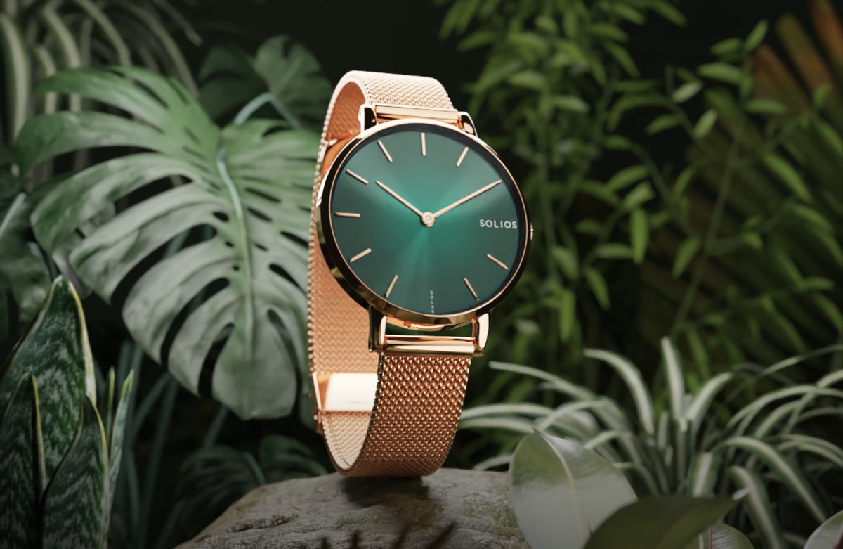 Green dial watch for women
